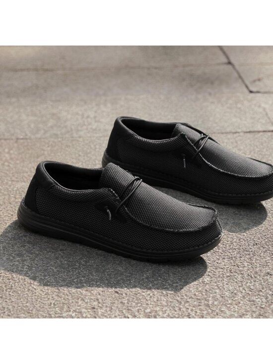 ?Bruno Marc Men\'s Black Casual Slip-on Loafers Stretch Shoes main image 6